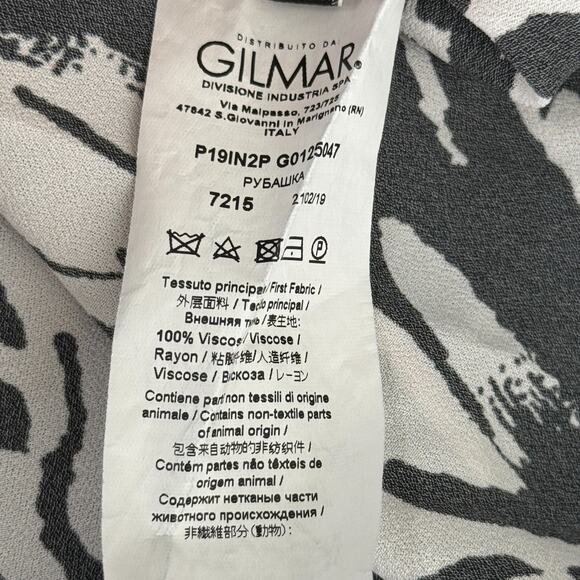 No 21 Top Womens 44 Zebra Animal Button Up Blouse Italy Art to Wear Medium US M - Picture 5 of 12